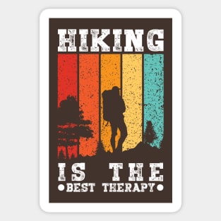 Hiking is the Best Therapy Sticker
